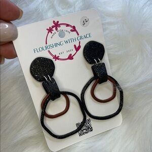 Black and Brown Earrings
